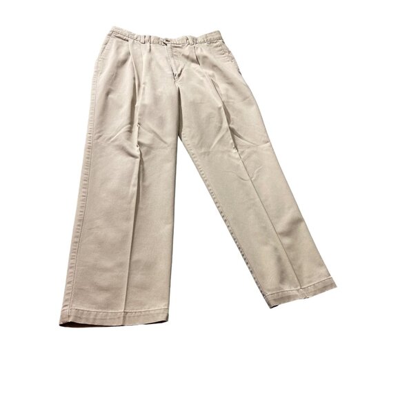 Dockers Men Khaki Beige W36 L38 Pleated Classic Fit No Wrinkle Preppy Minimalist - Picture 1 of 10